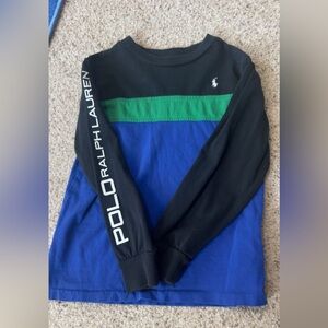 Ralph Lauren Kids Black and Blue Long Sleeve Shirt
